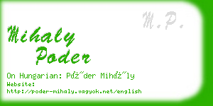 mihaly poder business card